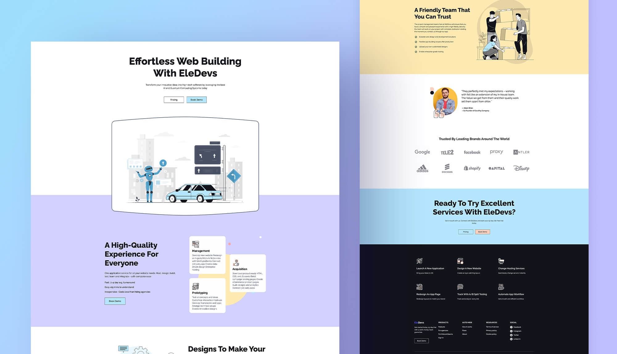 EleDevs - Software Development Firm Template For Gutenberg Banner