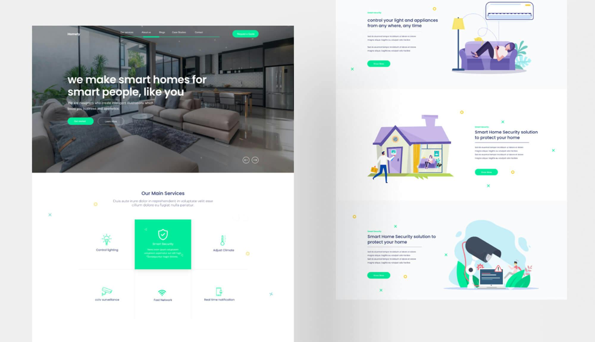 Homely Home Appliance and Security Website Template Banner