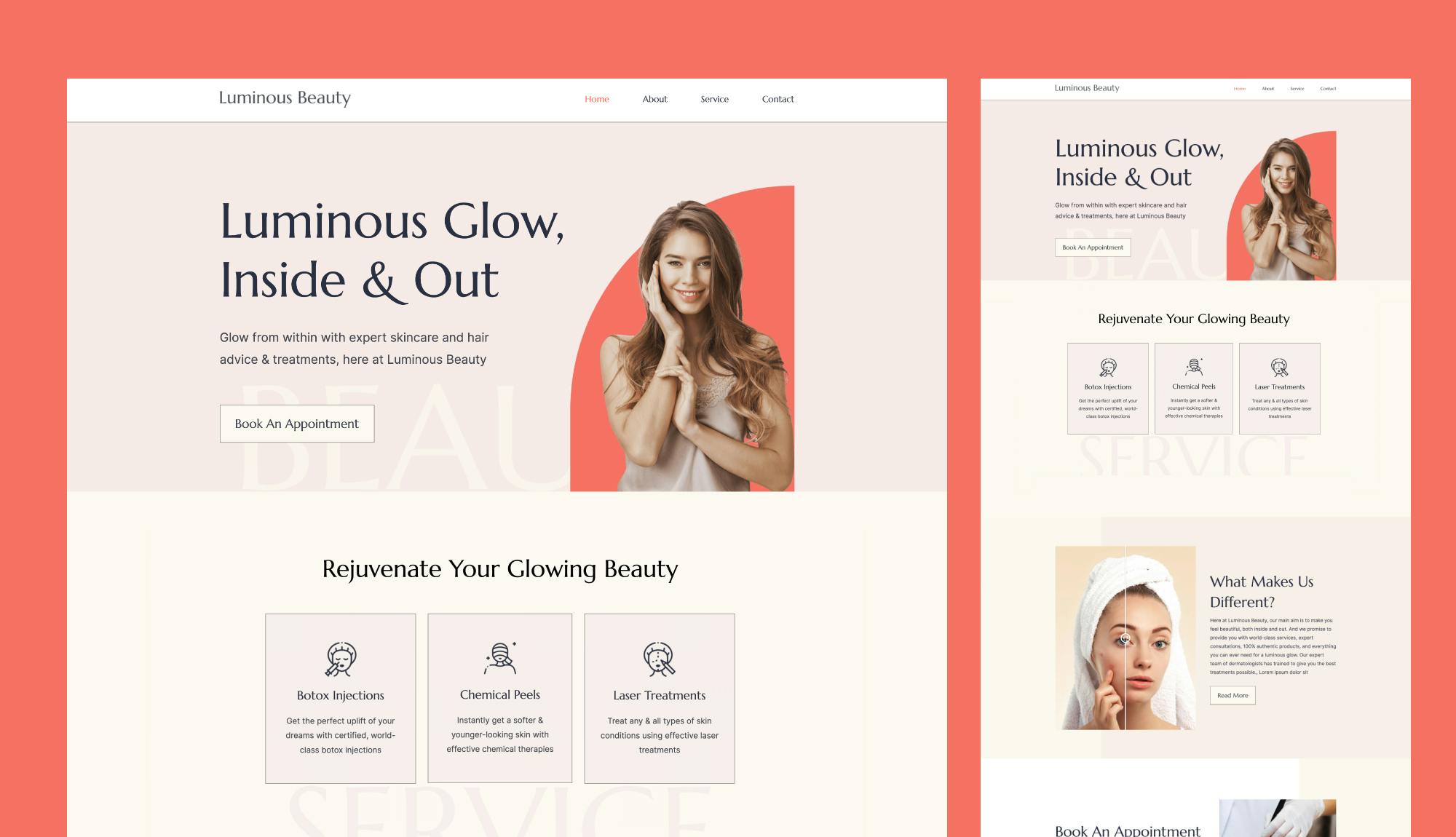 Luminous Beauty: Skincare Website Template For Gutenberg Banner