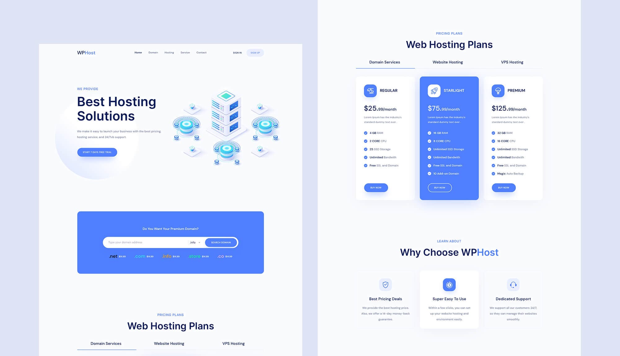 WPHost - Web Hosting Website Template Banner