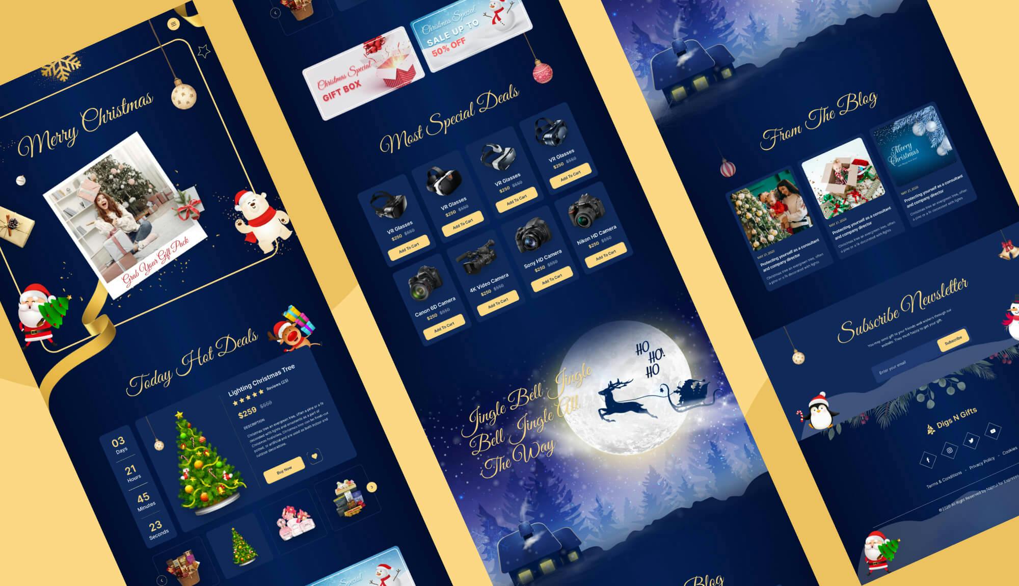 Digs N Gifts - Christmas Gift Store Website Template Banner