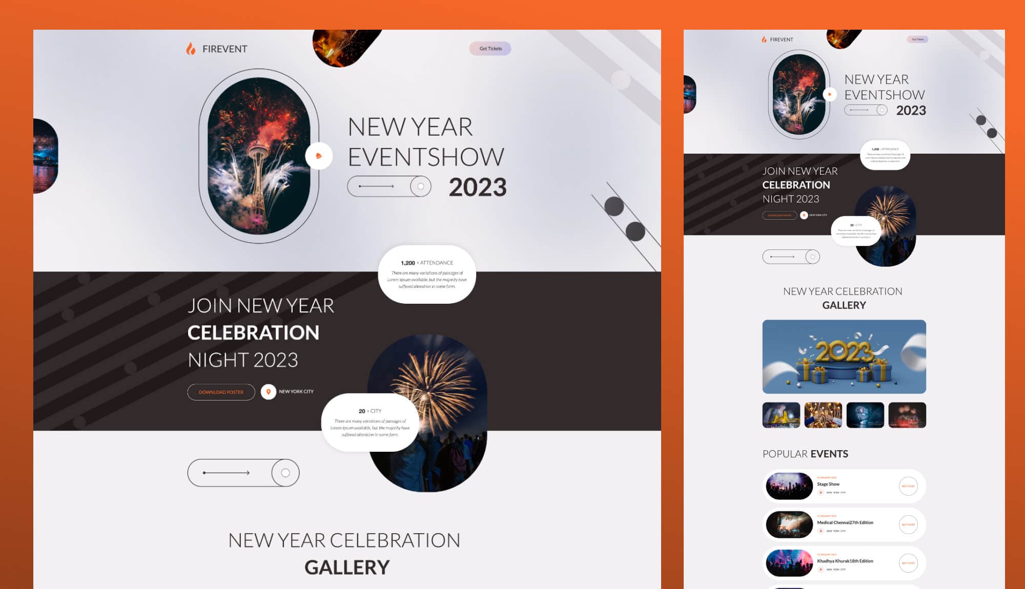 Firevent - Celebration Website Template For Gutenberg Banner By Templately