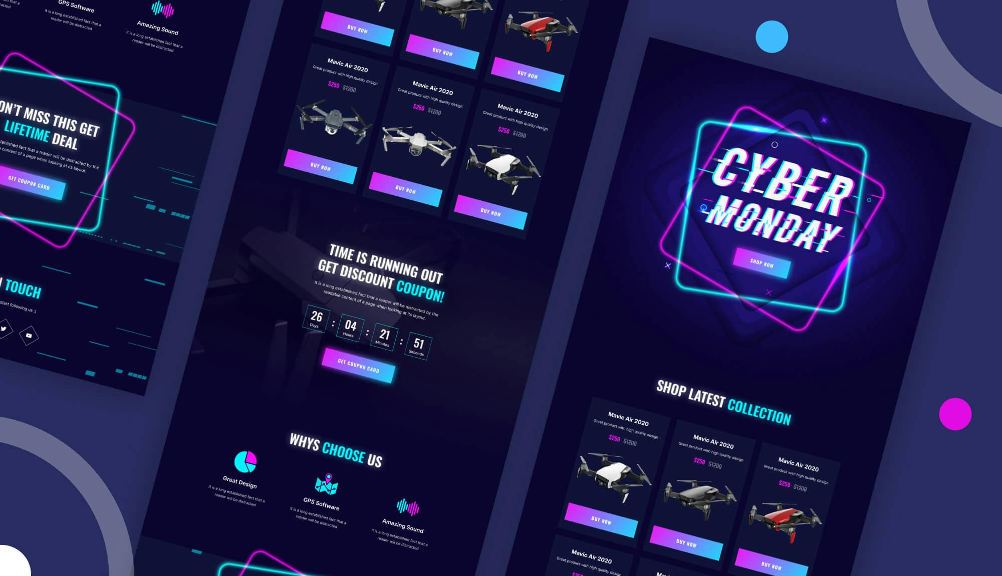 CyberSell - Cyber Monday Landing Page Template Banner