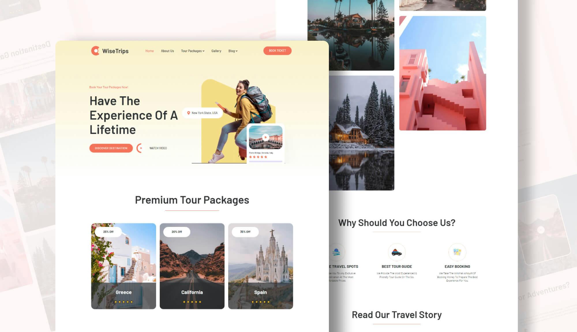 WiseTrips - Travel Agency Template For Elementor Banner