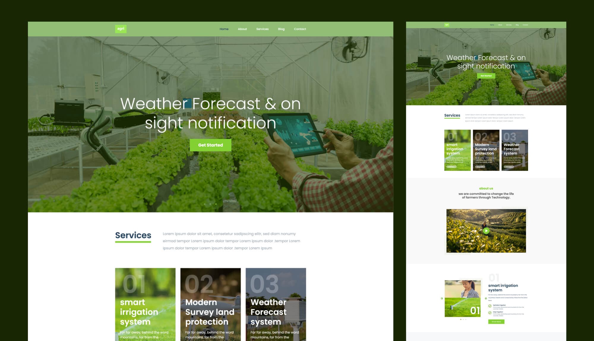 AgriTech - Agricultural Website Template For Gutenberg Banner