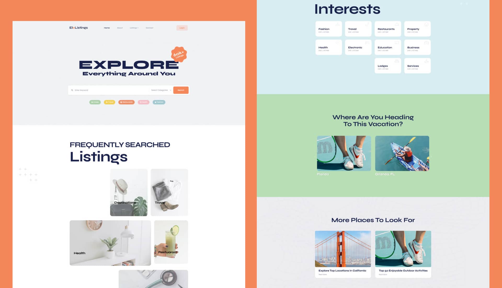 EleListings - Yellowbook/Directory Website Template For Elementor Banner By Templately