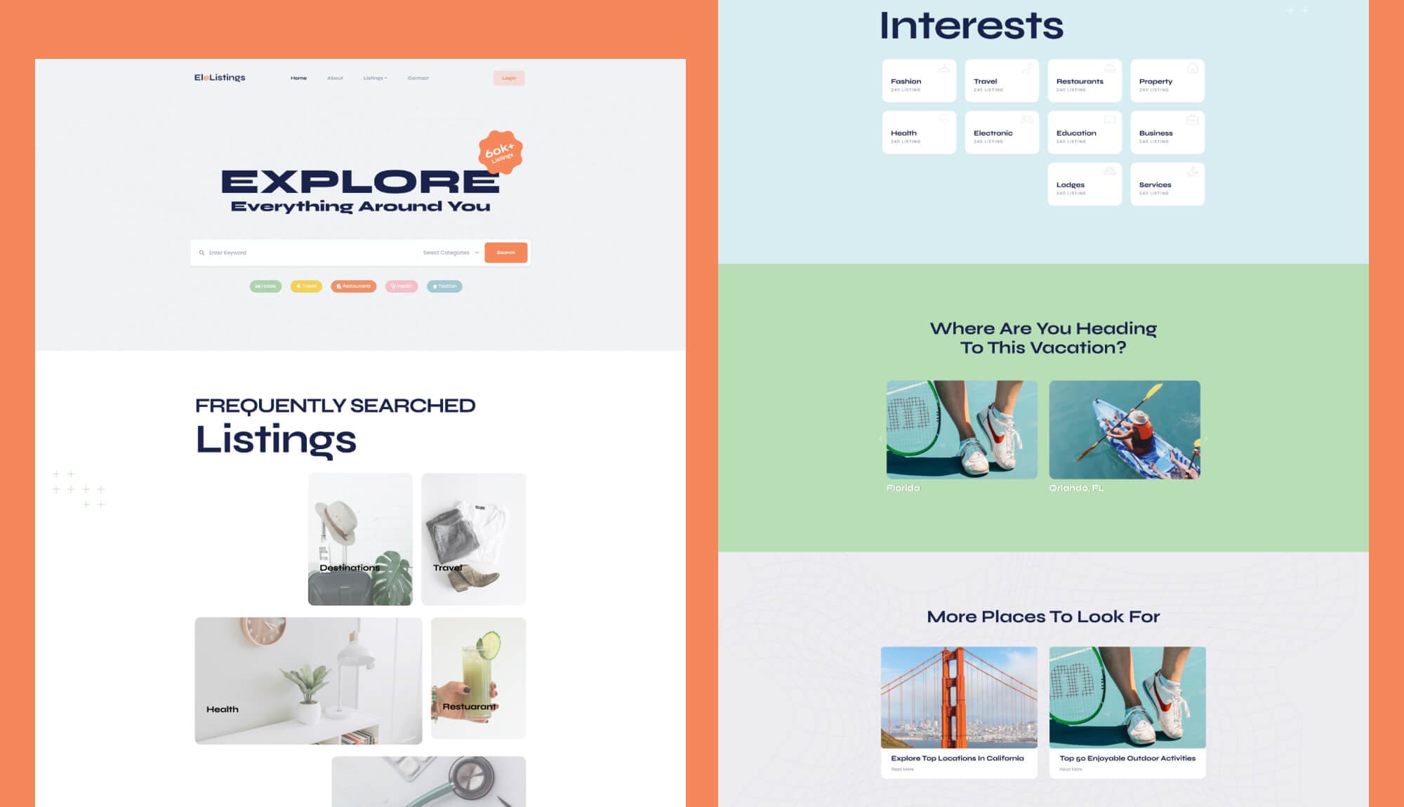 EleListings - Yellowbook/Directory Website Template For Elementor Banner