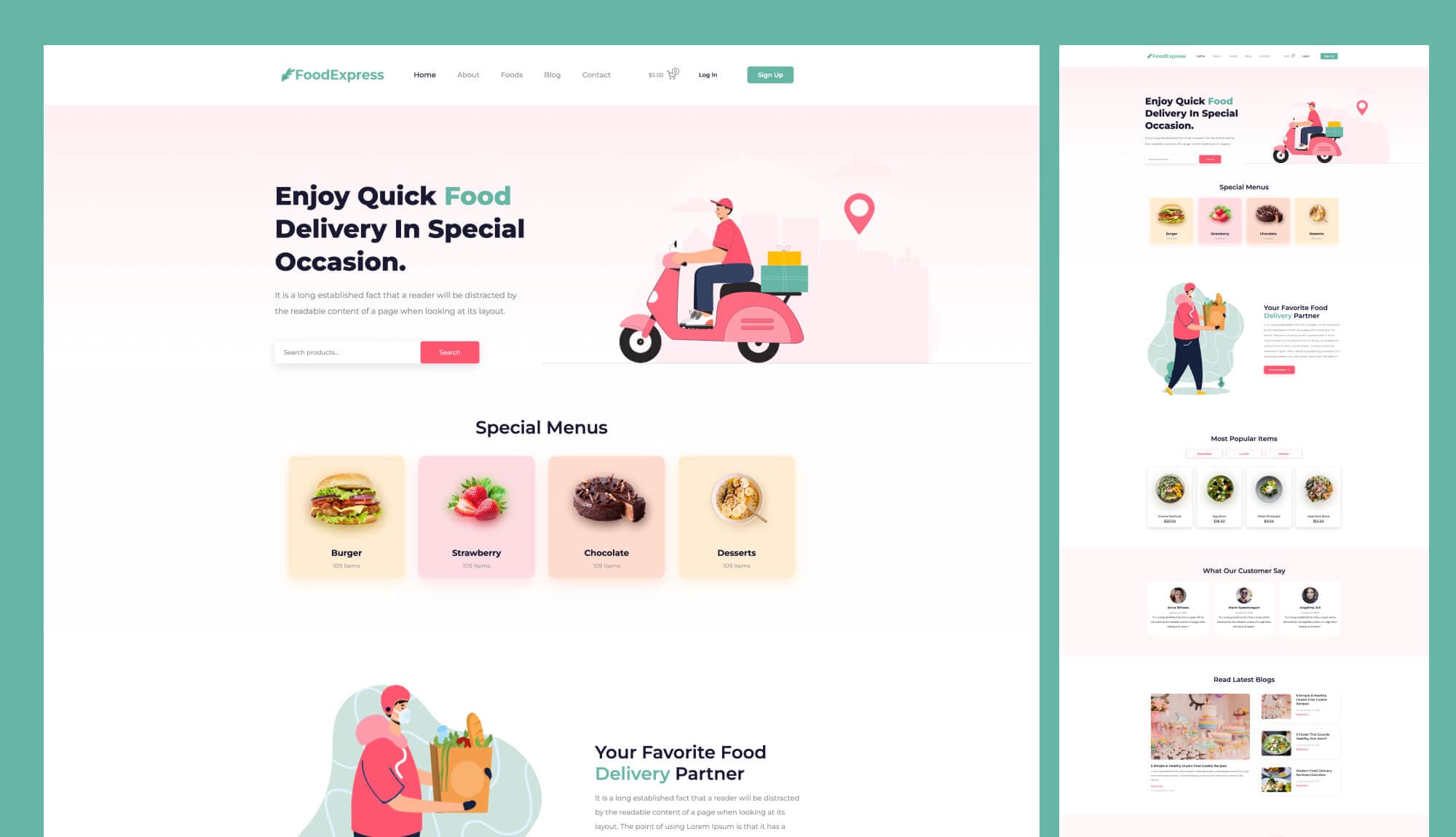 Food Express - Food Delivery Template For Gutenberg Banner