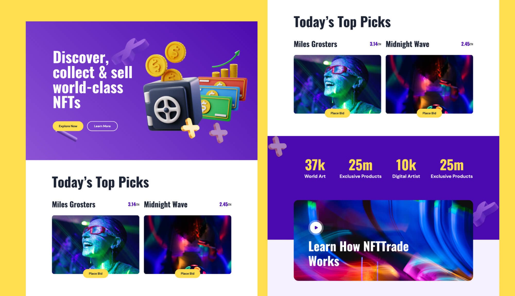 NFTrade - NFT Marketplace Template For Gutenberg Banner