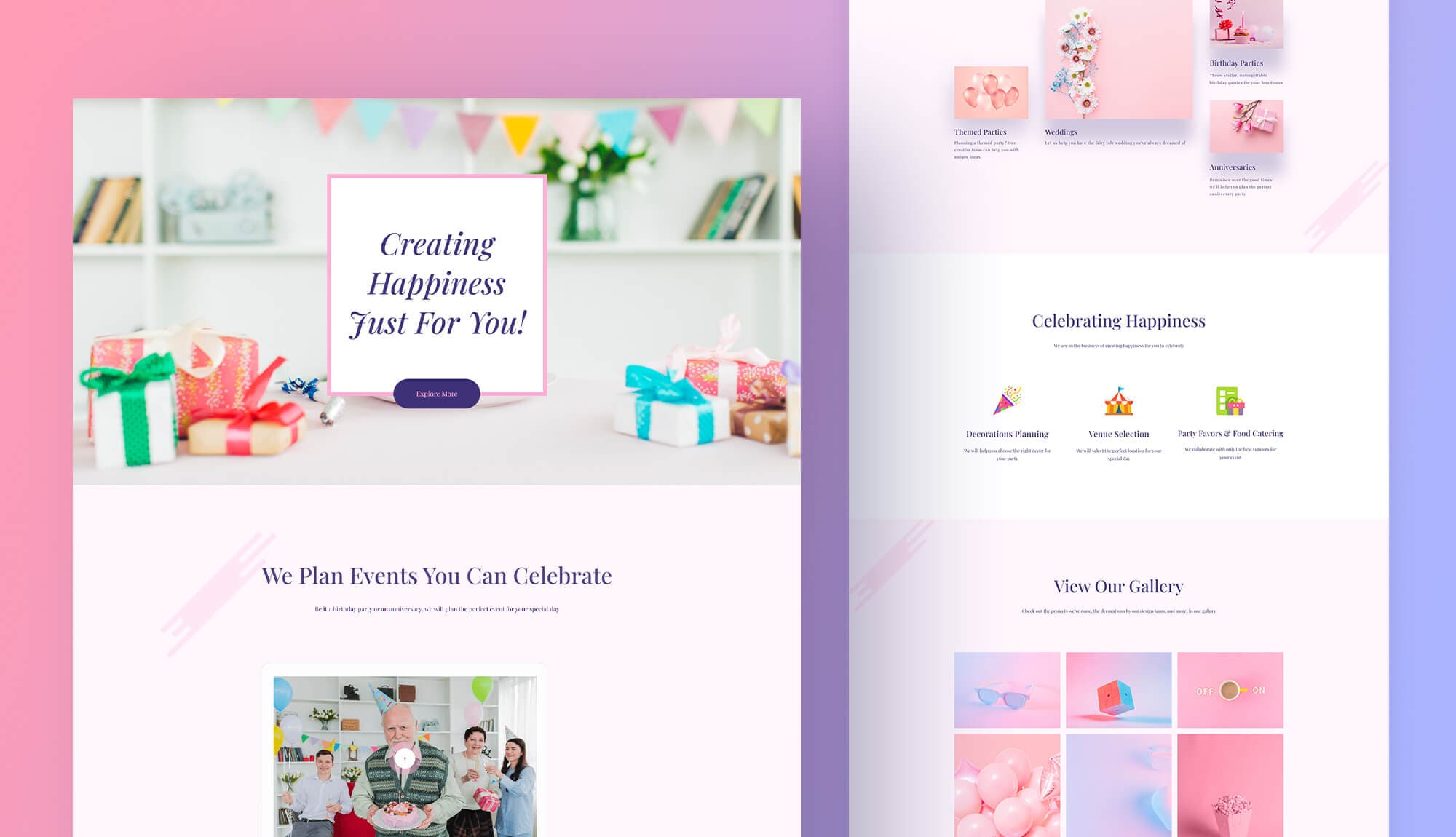 Cravity - Birthday Or Anniversary Gutenberg Template Banner