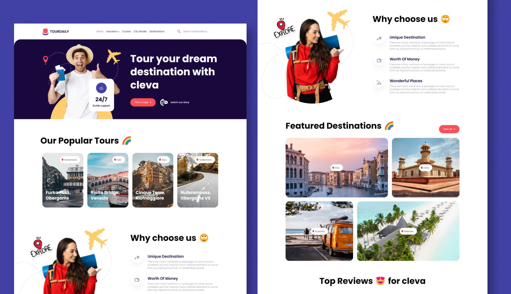 TourDaily - Travel Agency Website Template For Gutenberg Banner By Templately