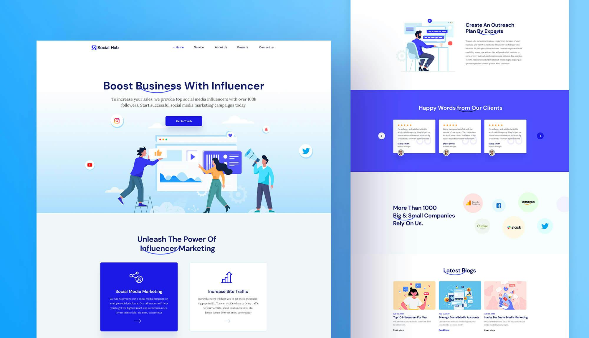 Social Hub - Influencer Marketing Agency Website Banner