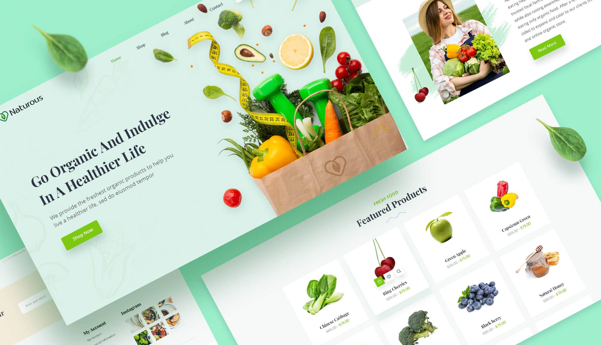 Naturous - WooCommerce Template for Organic store Banner By Templately