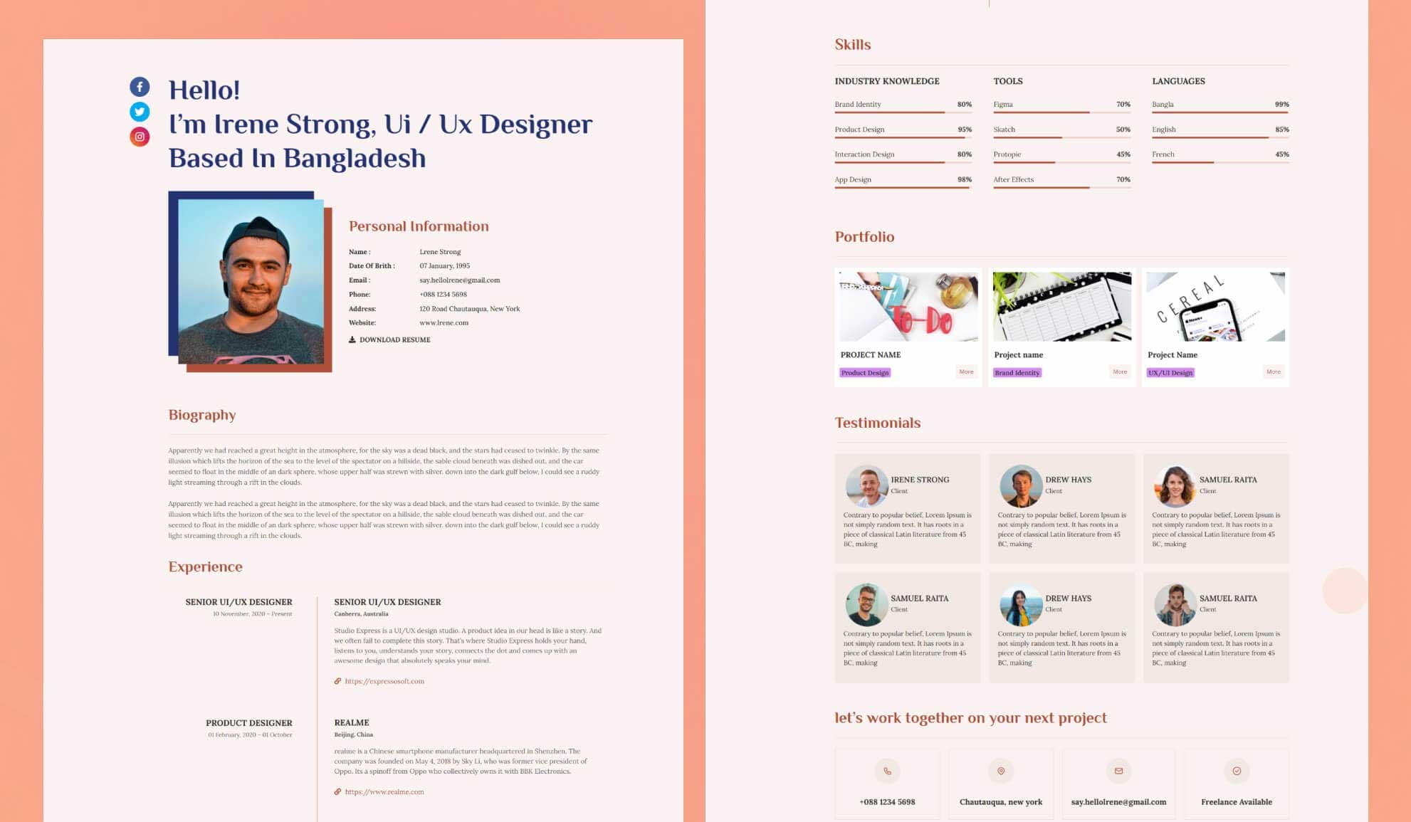 CV Yoda - Modern Resume Template For Gutenberg Banner