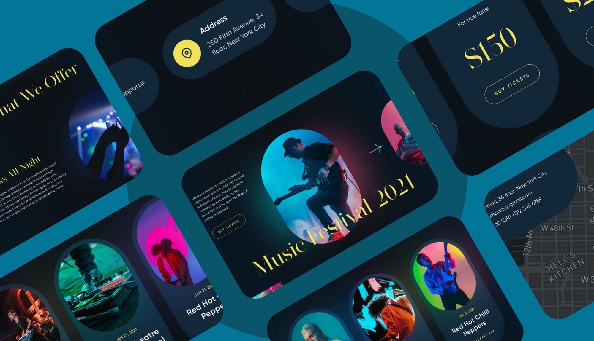 Infinity Gold - New Year Party Website Template Banner