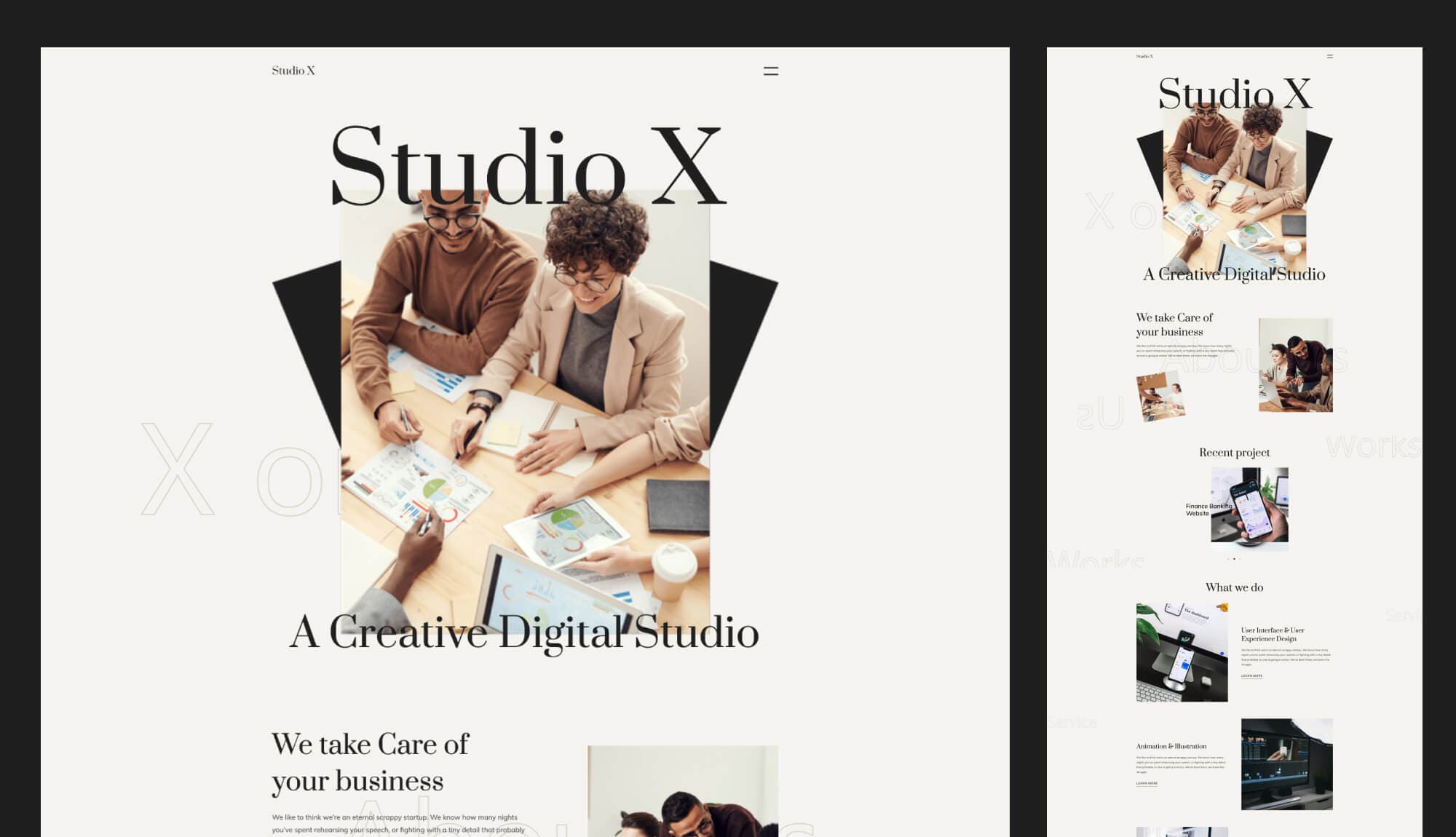 StudioX - Agency Website Template For Gutenberg Banner