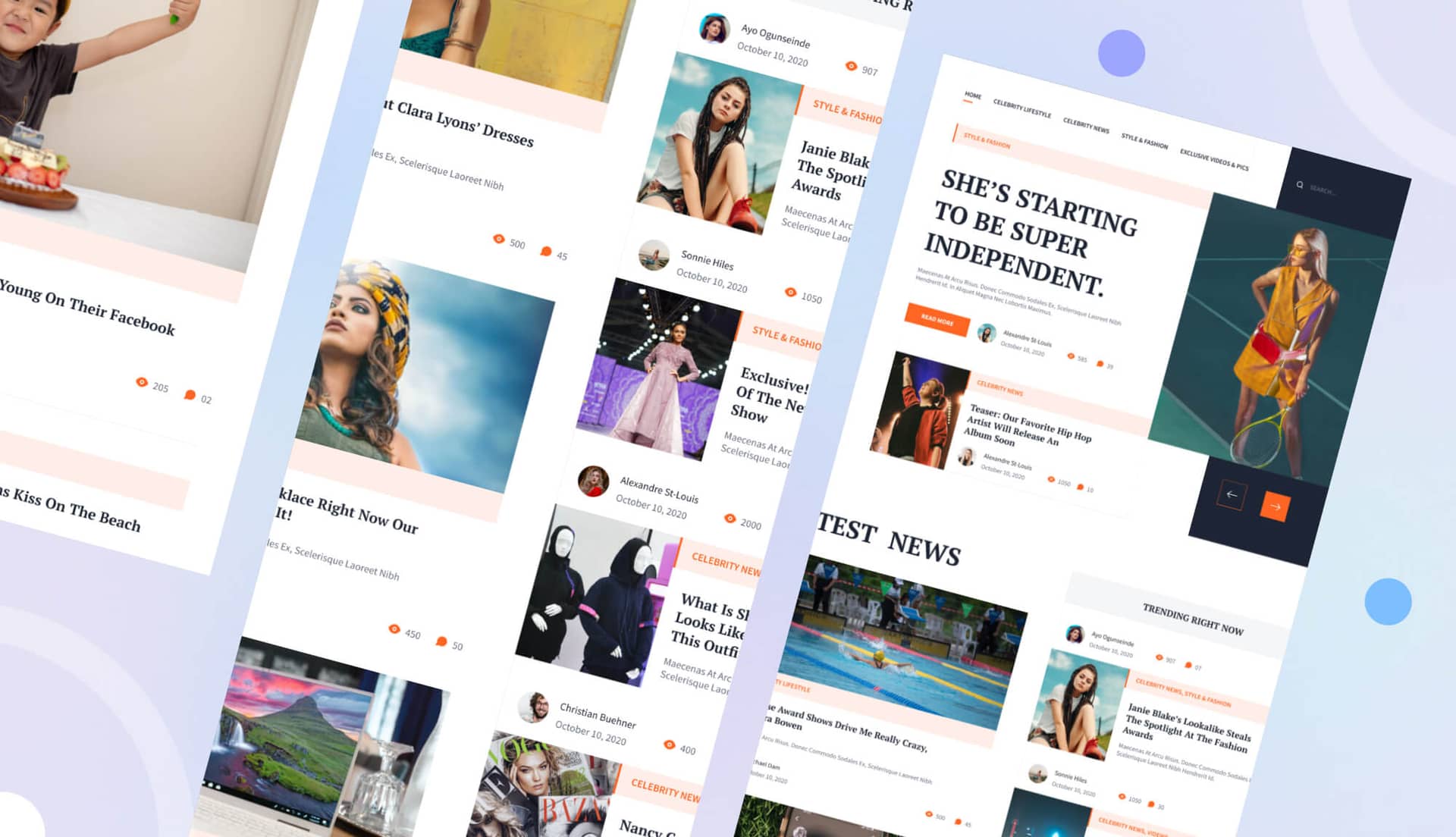 Enter Mega - Entertainment Magazine Website Template Banner By Templately