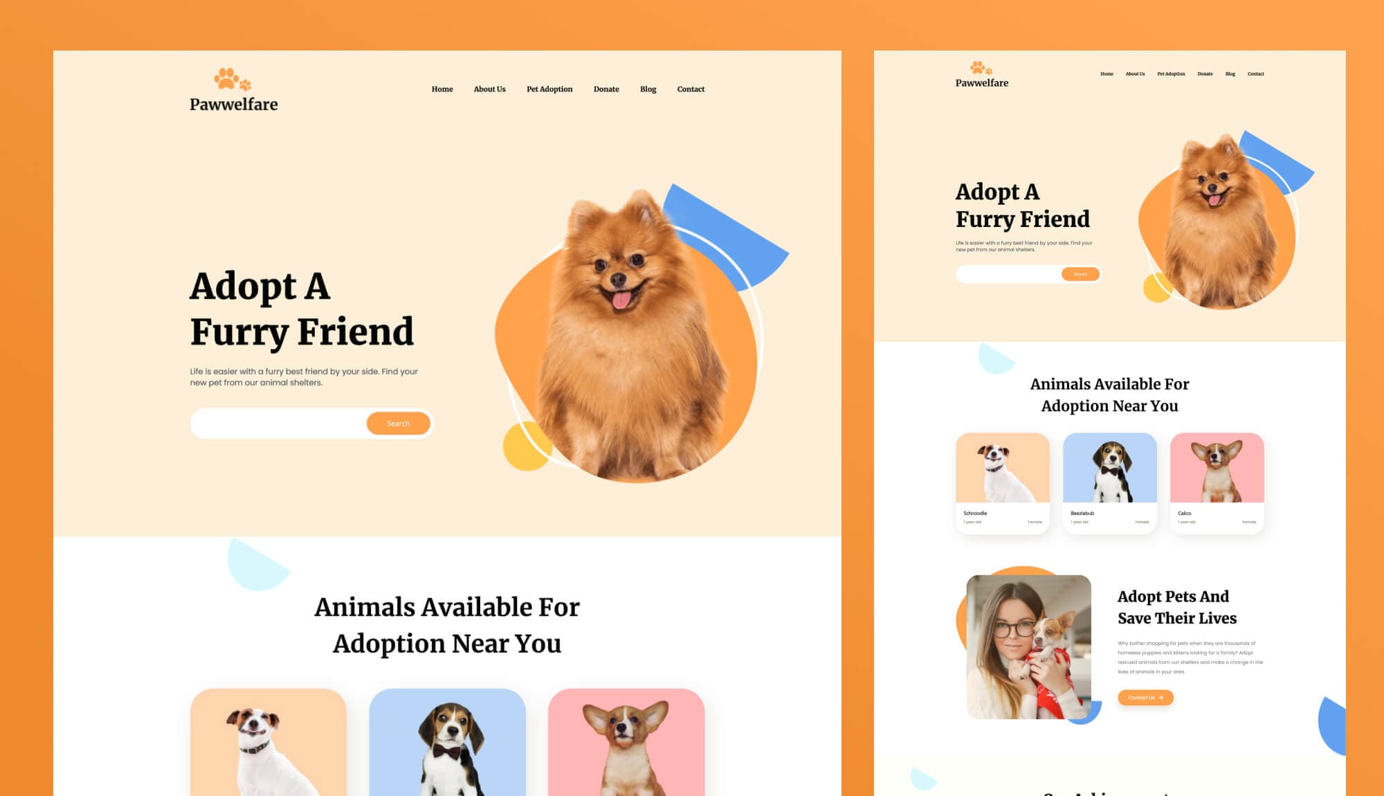 Pawwelfare - Pet Service Website Template For Gutenberg Banner