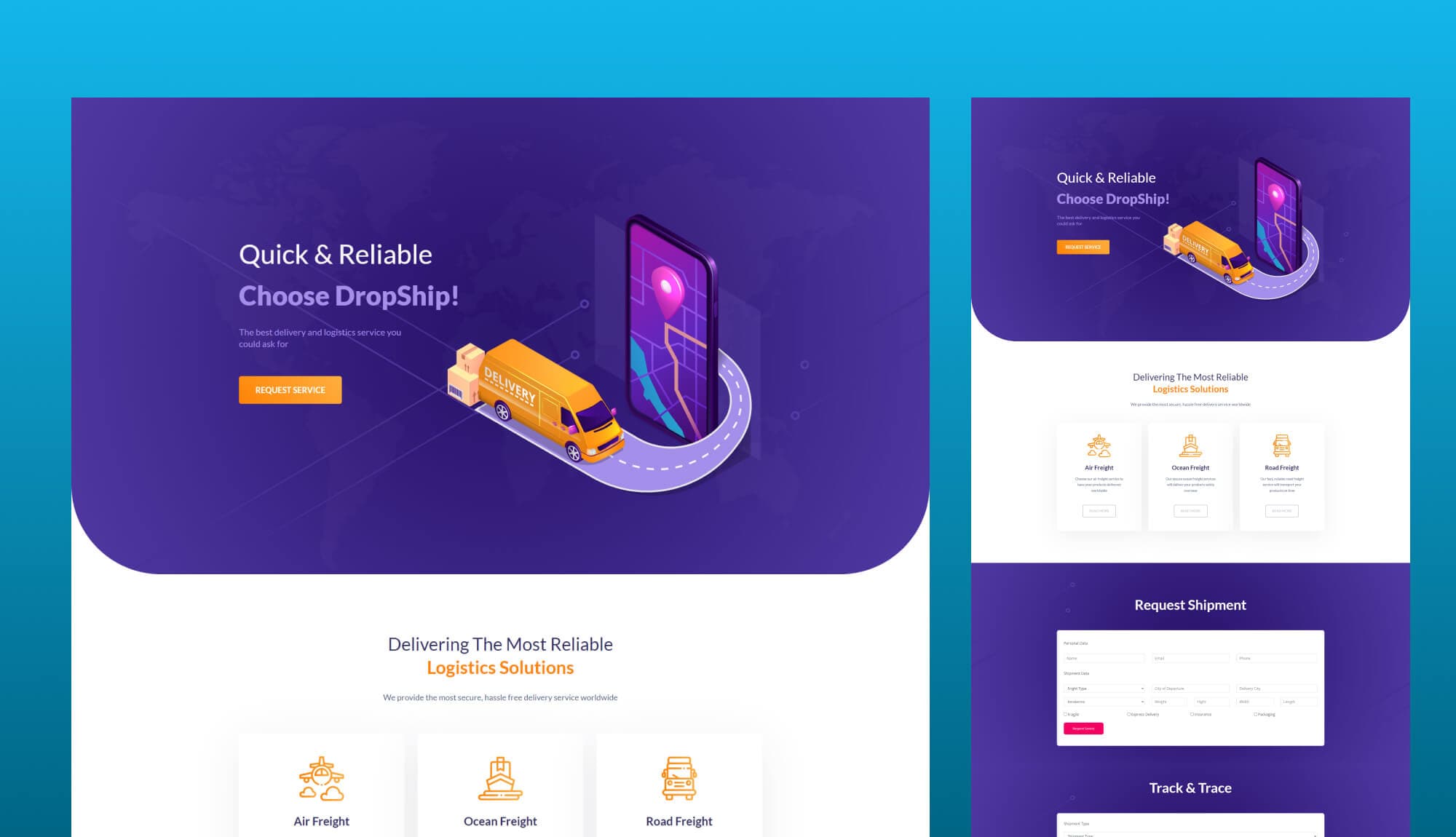 DropShip - Delivery Service Template For Gutenberg Banner