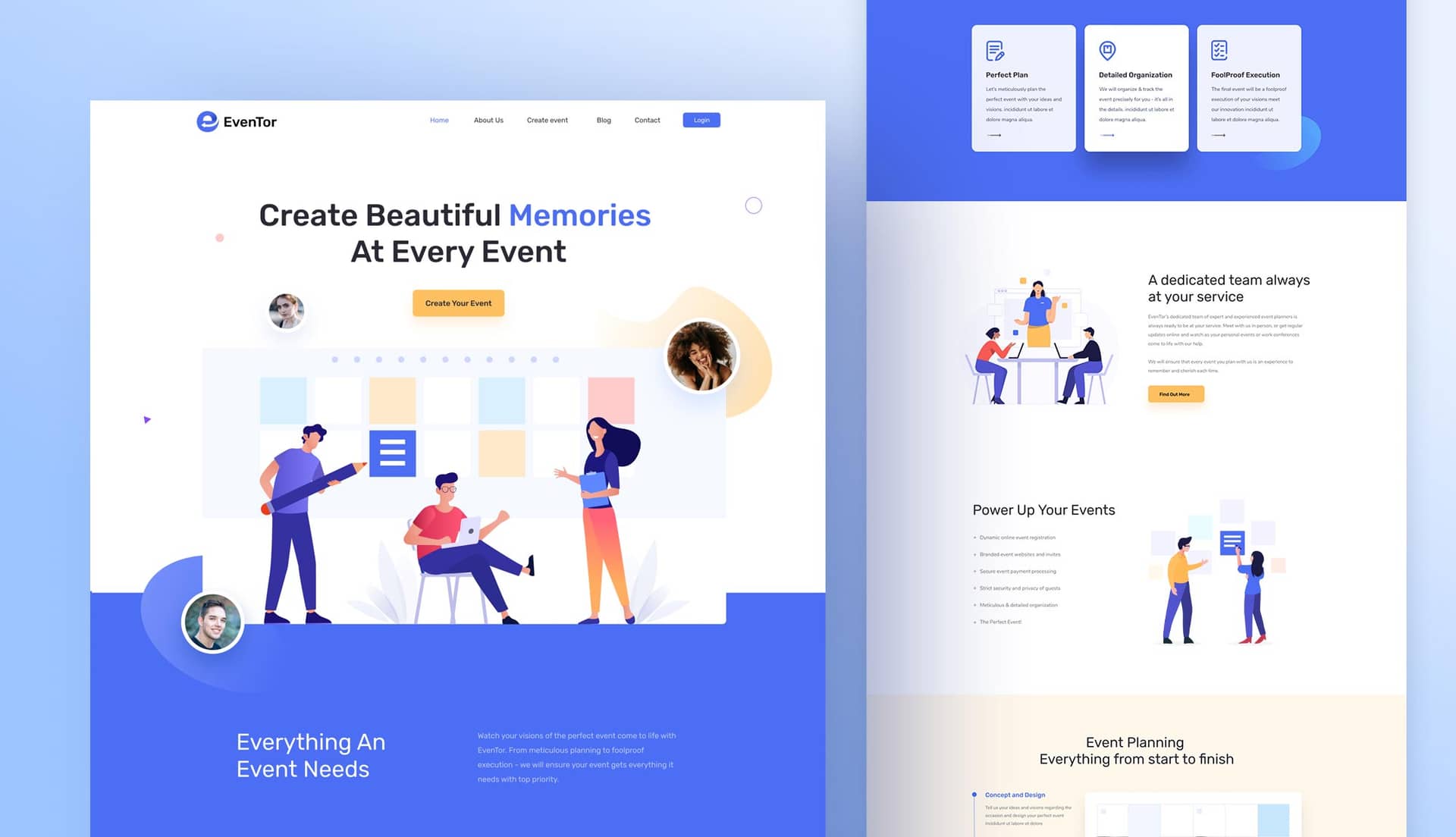 EvenTor - Event Management Website Template Banner By Templately