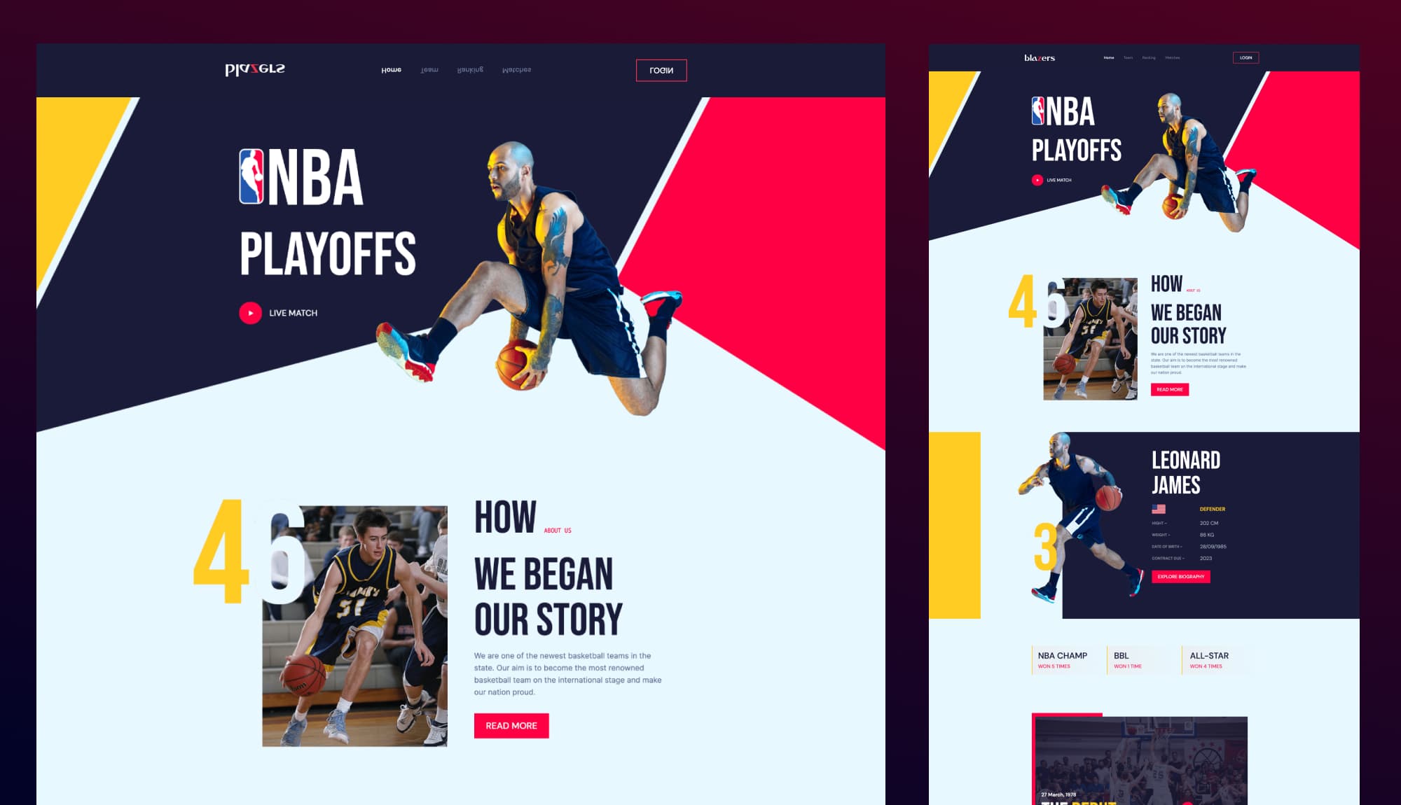 Blazers - Basketball Team Site Template For Gutenberg Banner By Templately