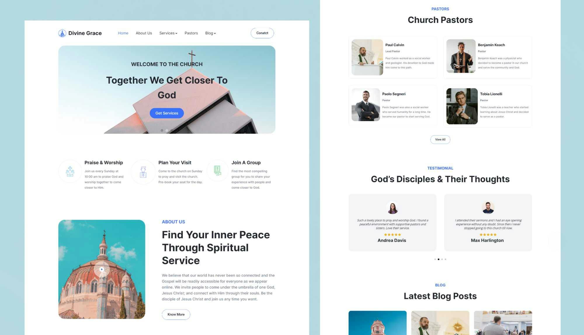 Divine Grace - Church Website Template Banner