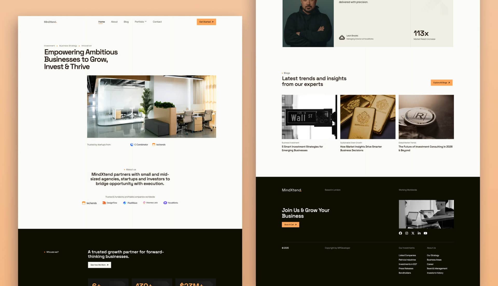 MindXtend - Gutenberg Business Consultancy Service Website Template Banner By Templately