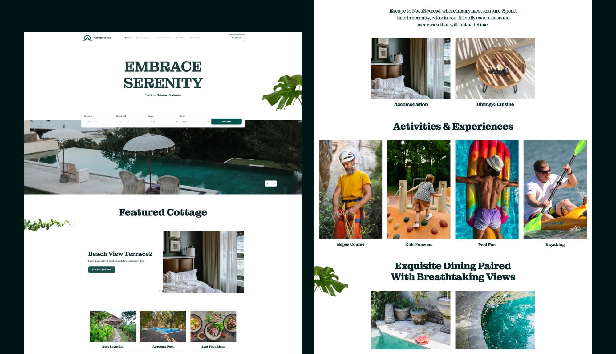 NatuRetreat - Ecotourism Template For Elementor Banner