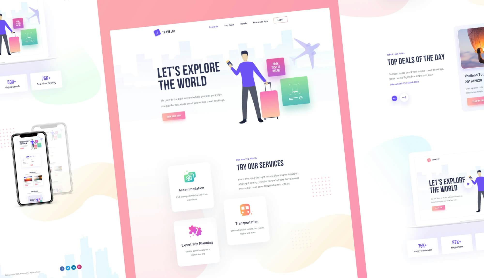 Travelry Travel Website Template Banner