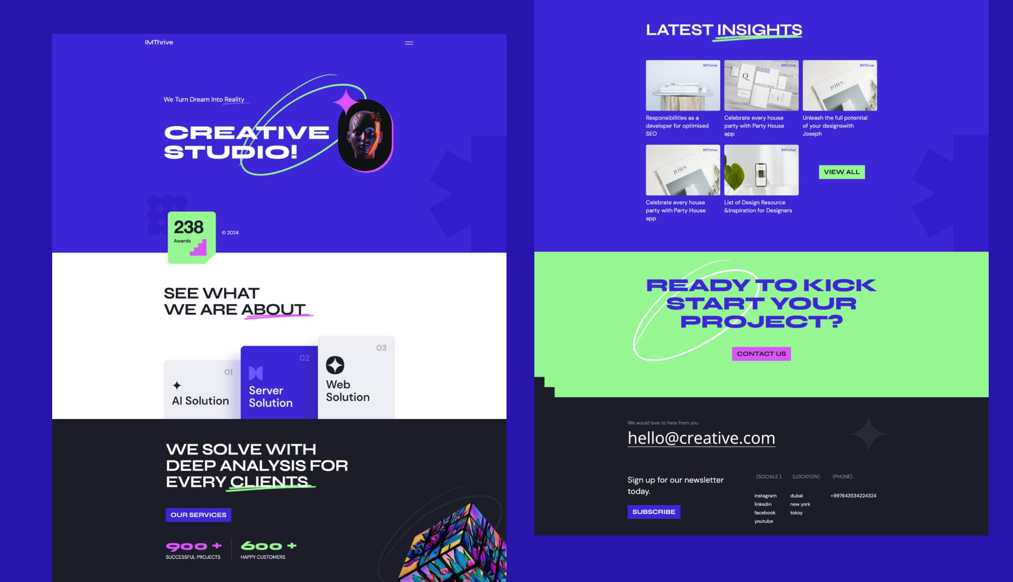 IMThrive - Creative Website Template Pack For Elementor Banner
