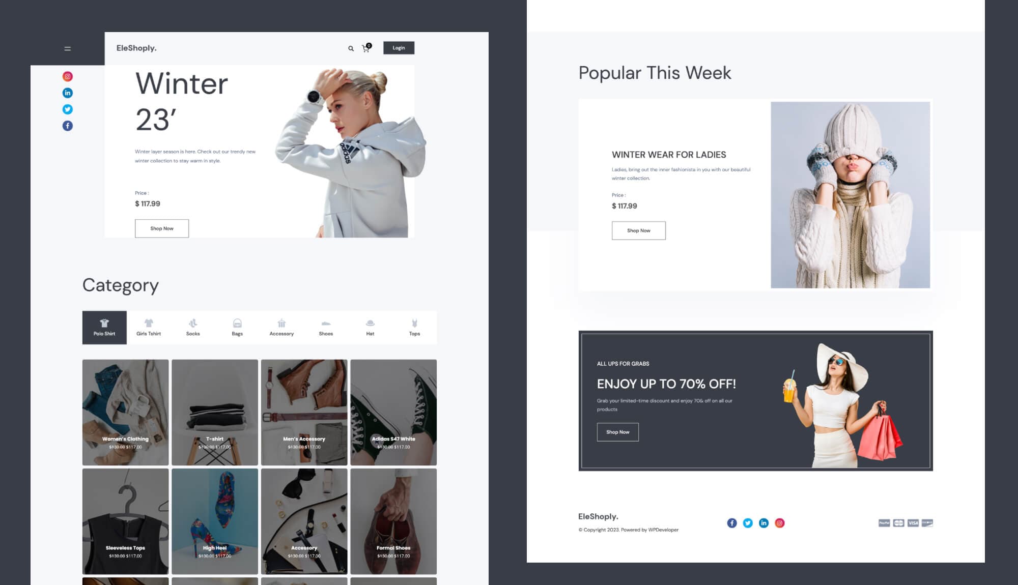 EleShoply - Ecommerce Website Template For Gutenberg Banner By Templately