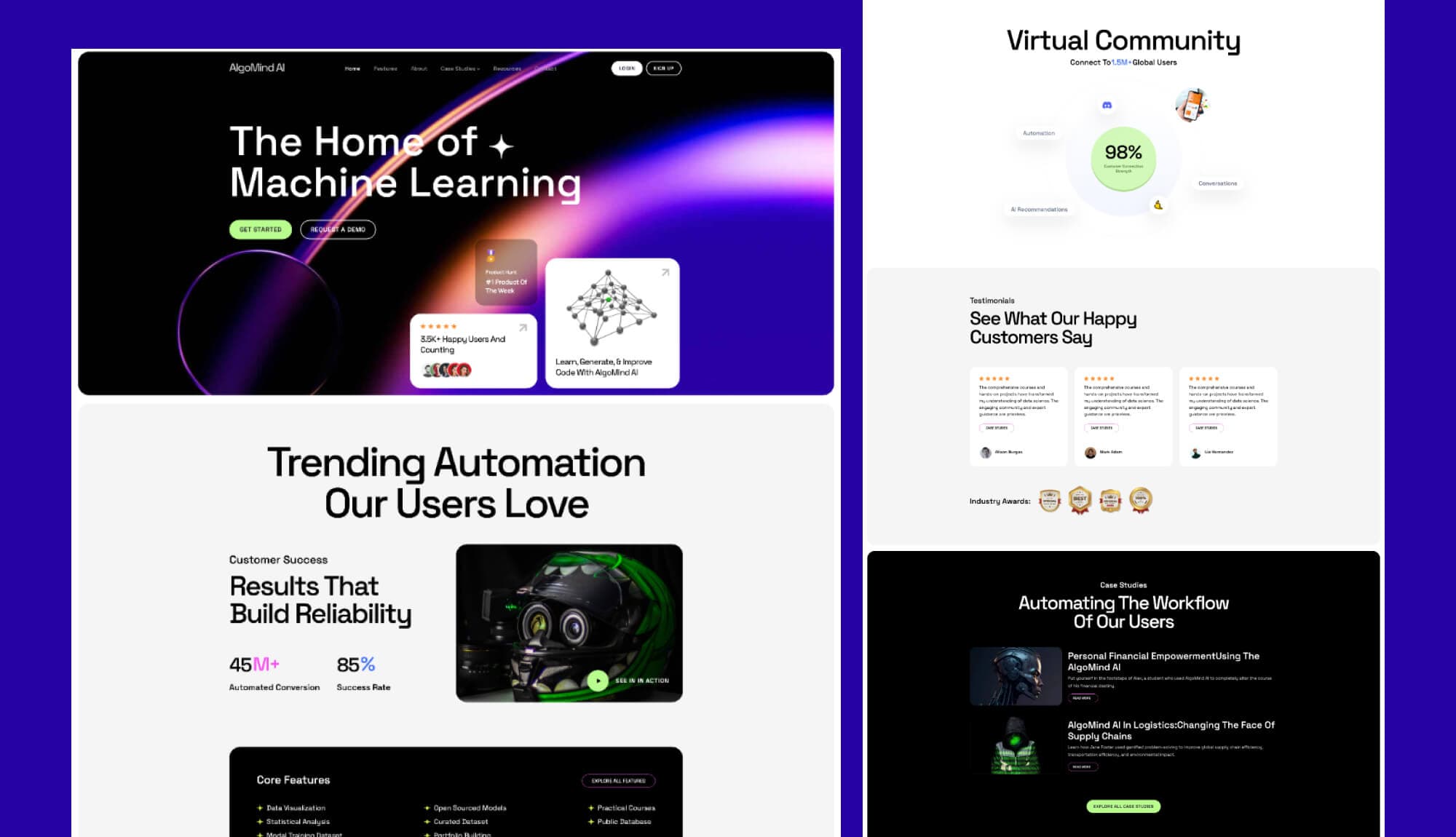 AlgoMind AI - Data Science & Machine Learning Template For Elementor Banner