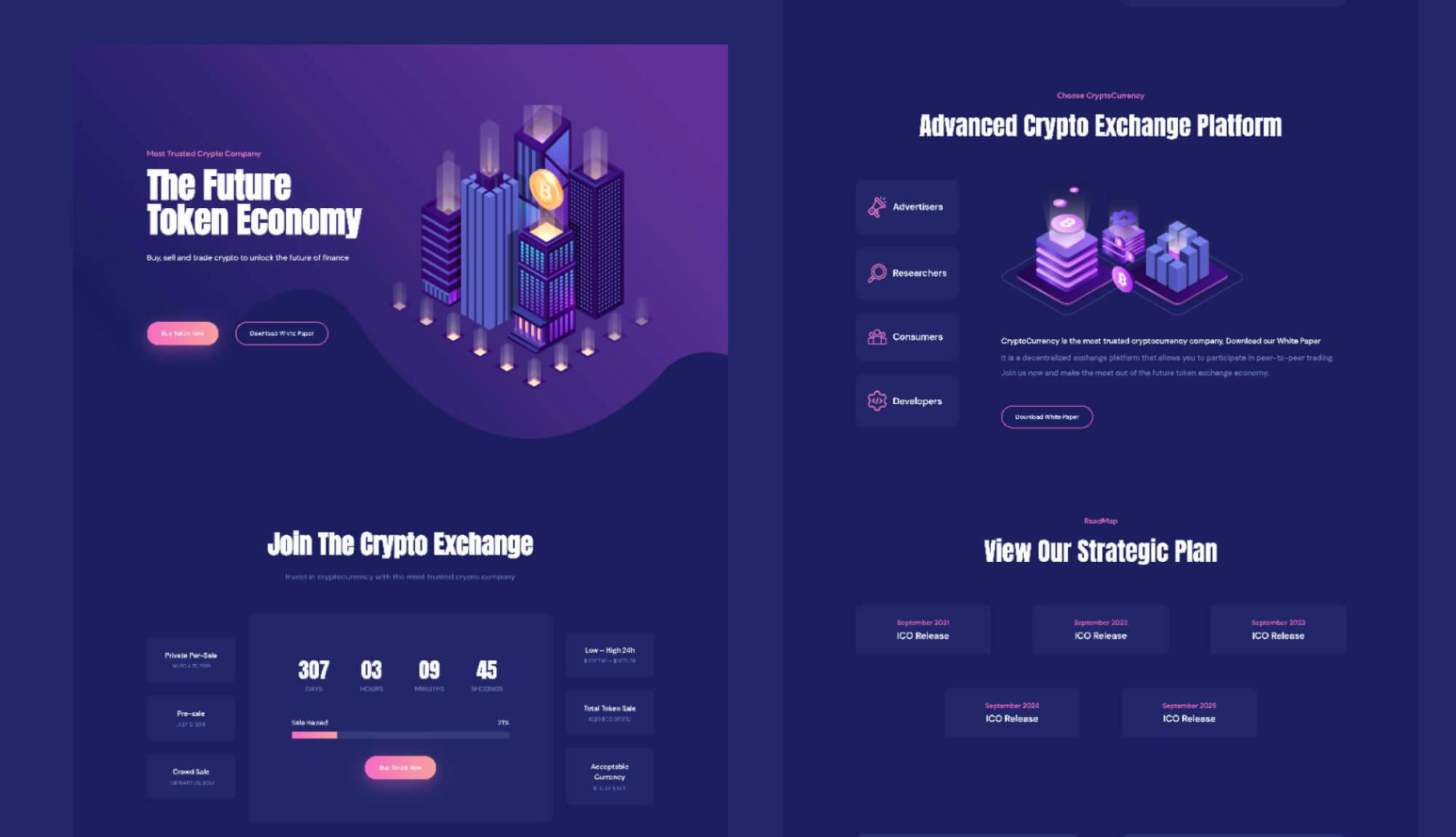 CryptoCurrency - Landing Page For Gutenberg Banner