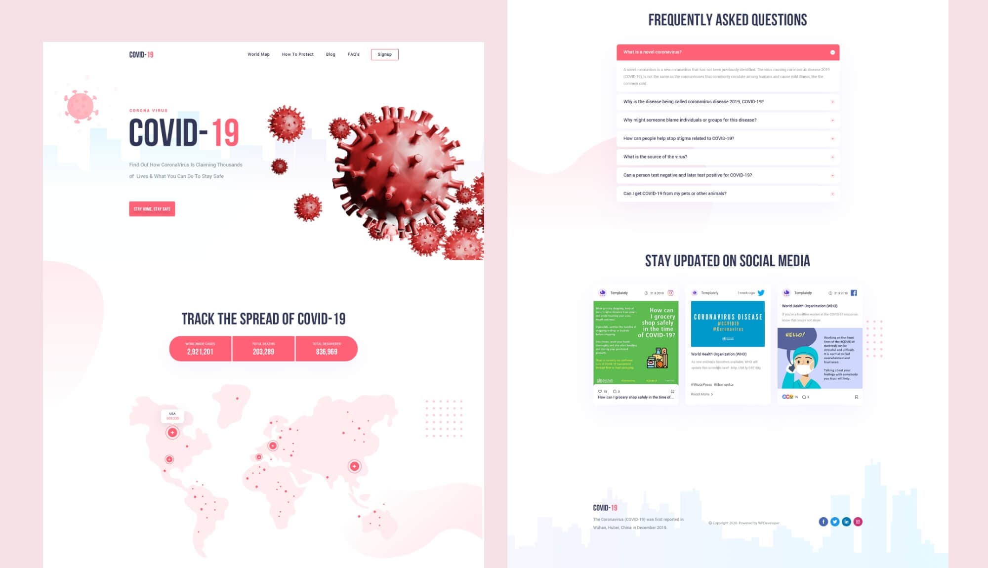 Covid-19 Landing Page Banner