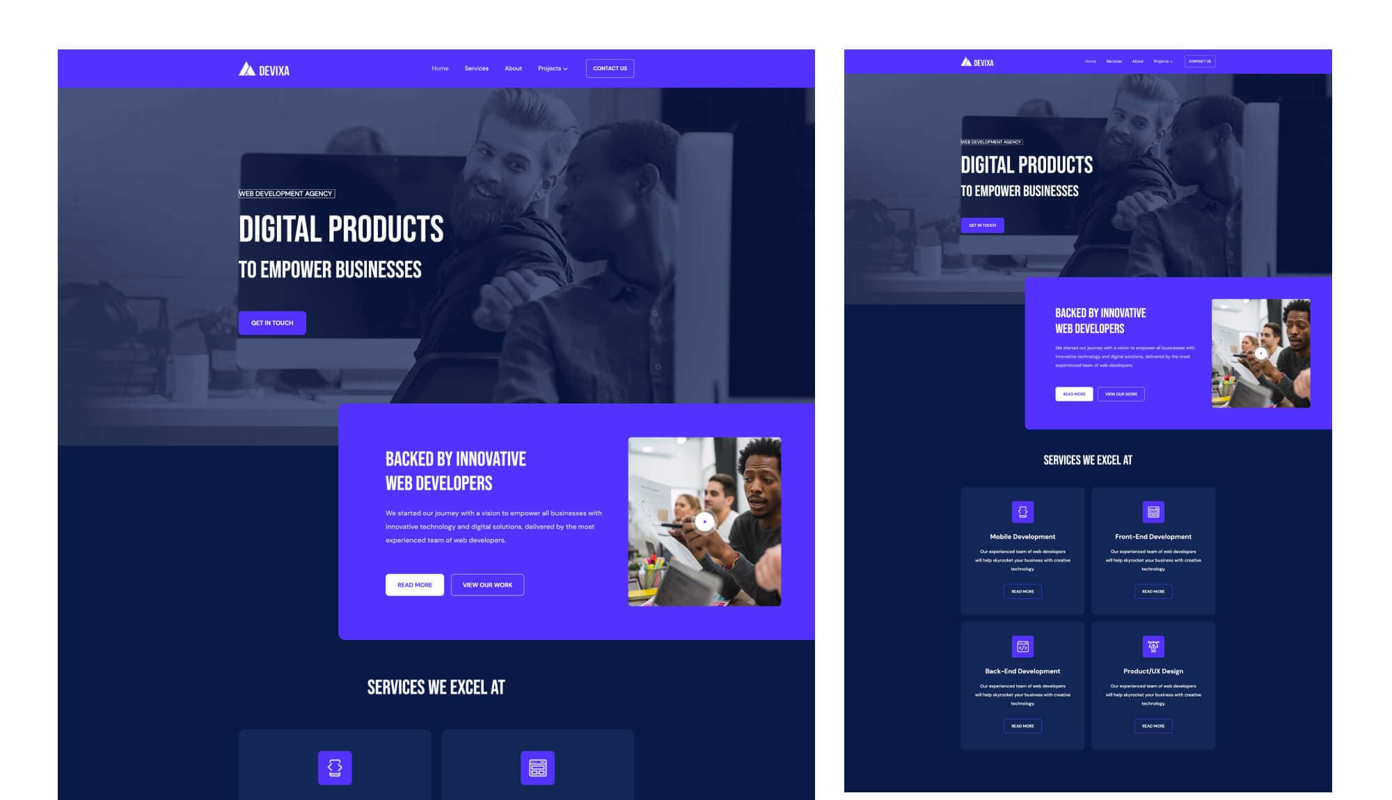 Devixa - Web Development Agency Template For Gutenberg Banner
