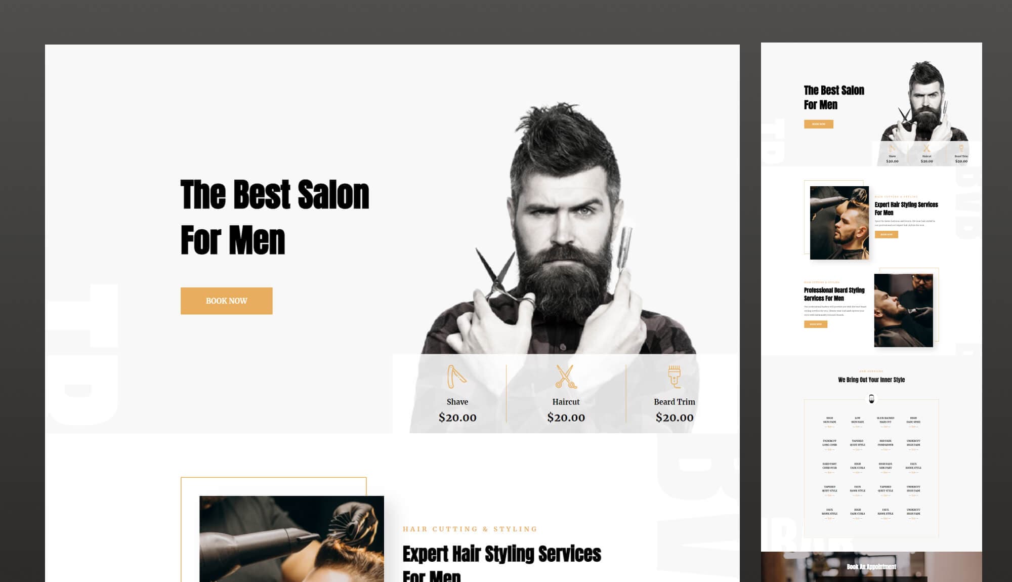 Trim Bar - Barber Shop Template For Gutenberg Banner