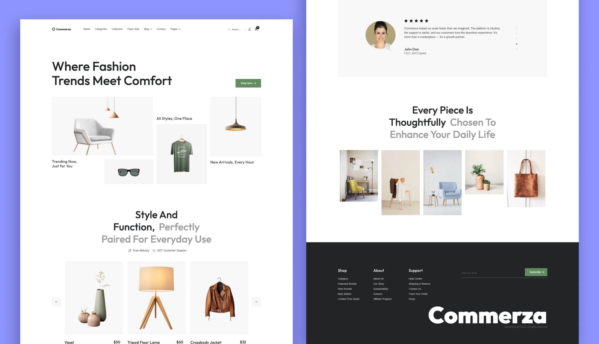 Commerza - Multipurpose eCommerce Website Template for Gutenberg Banner By Templately
