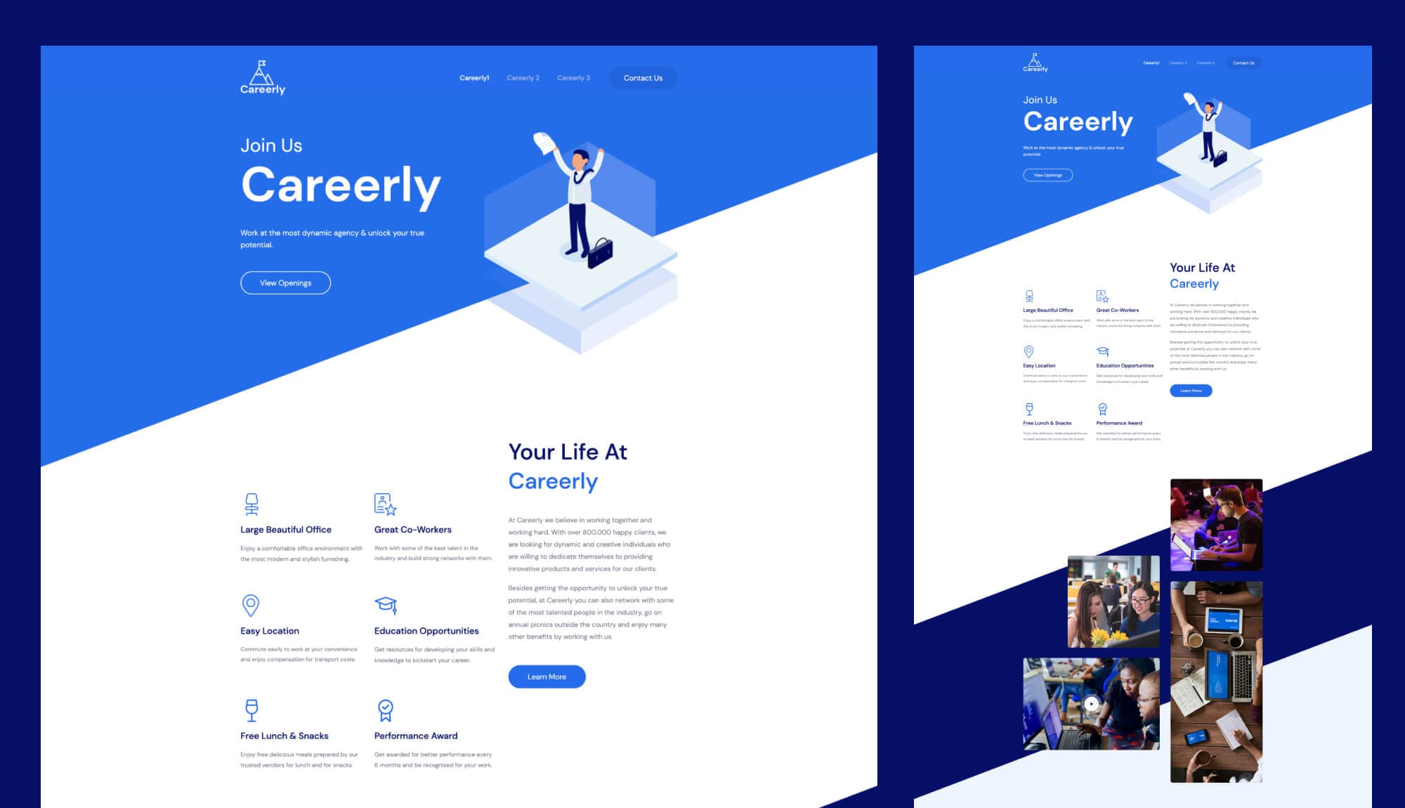 Careerly - Career Landing Page Pack For Gutenberg Banner By Templately