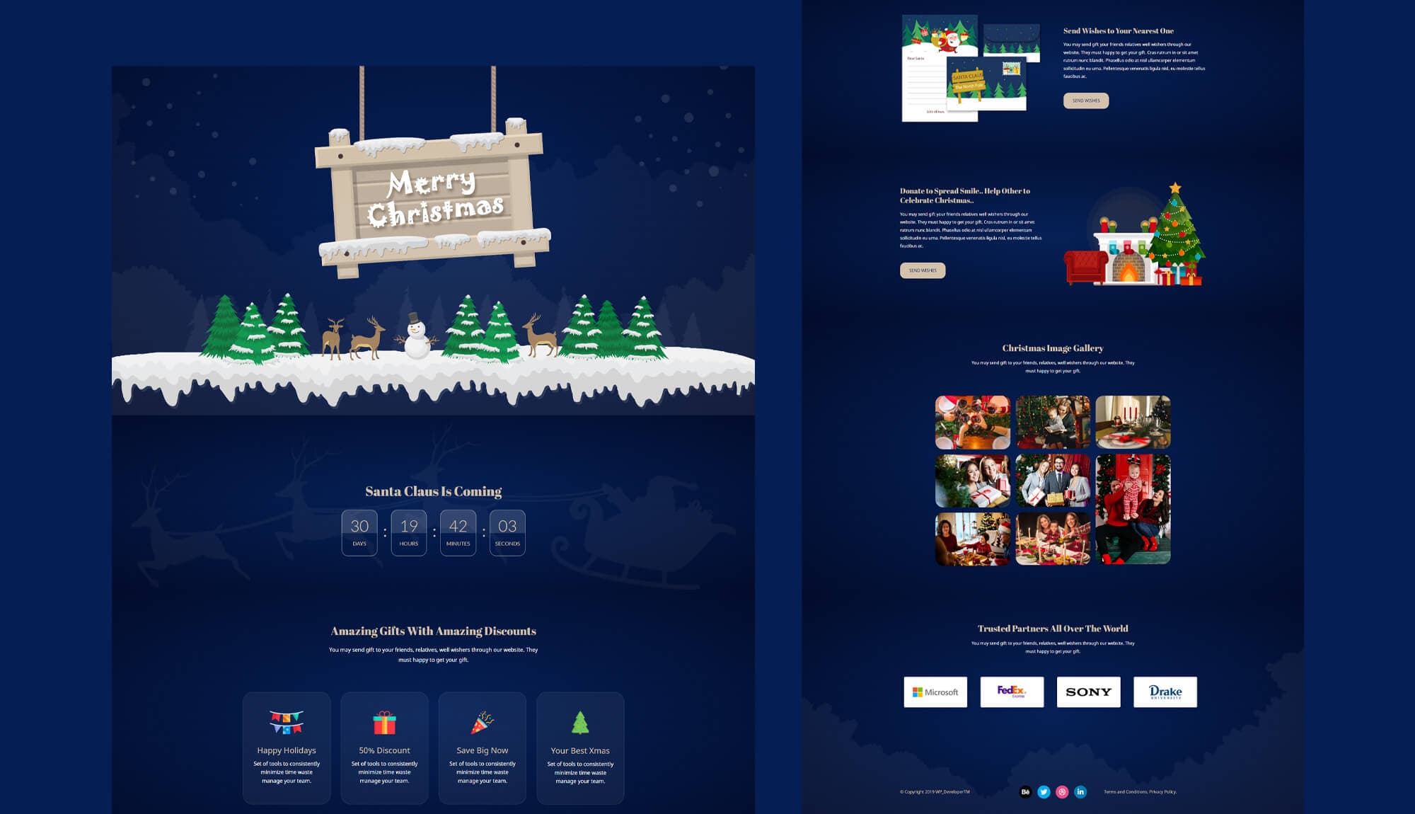 ChristmasLy - Gutenberg Christmas Landing Page Banner
