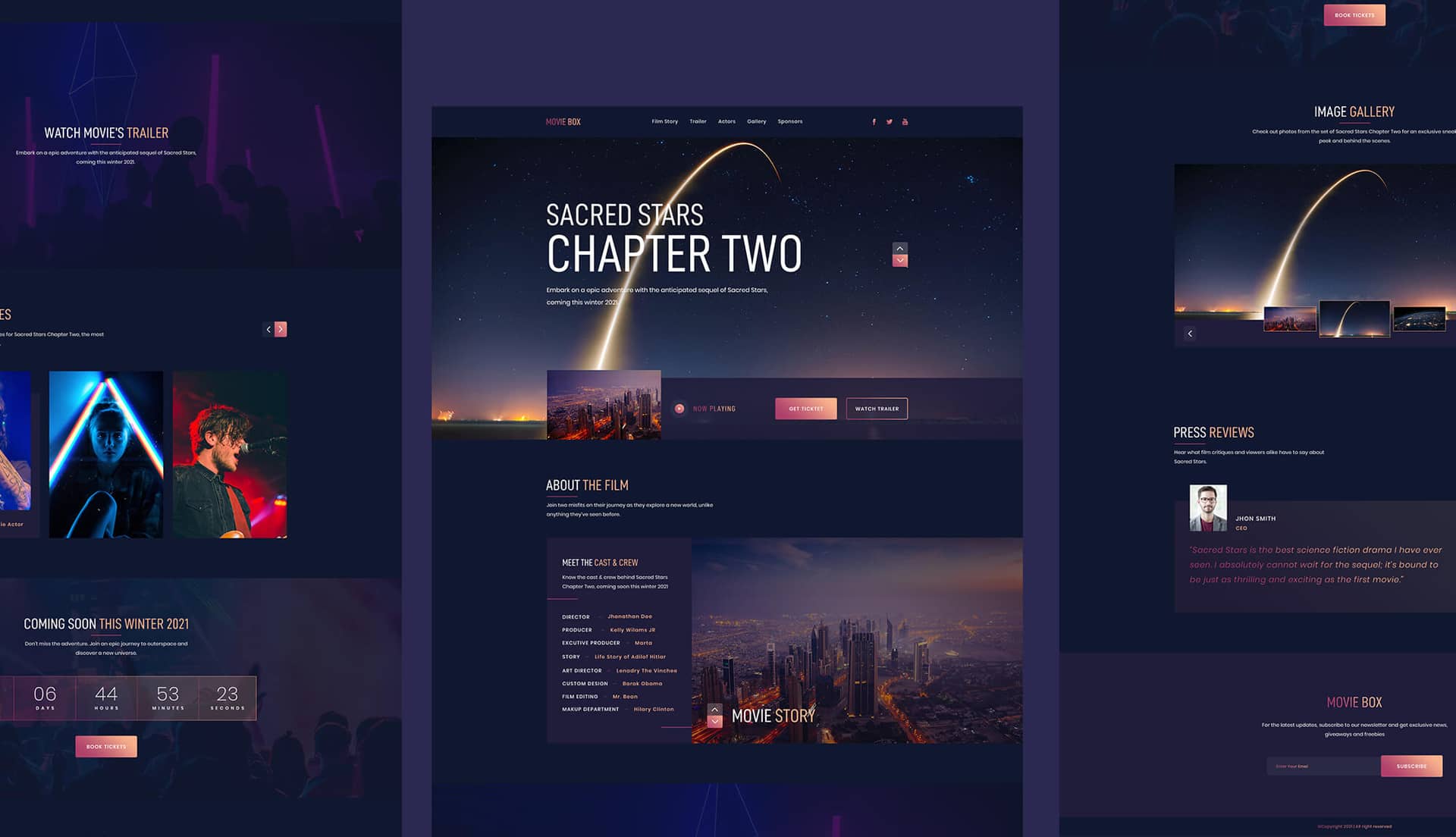 Movie Box - Movie Studio Website Template Banner By Templately