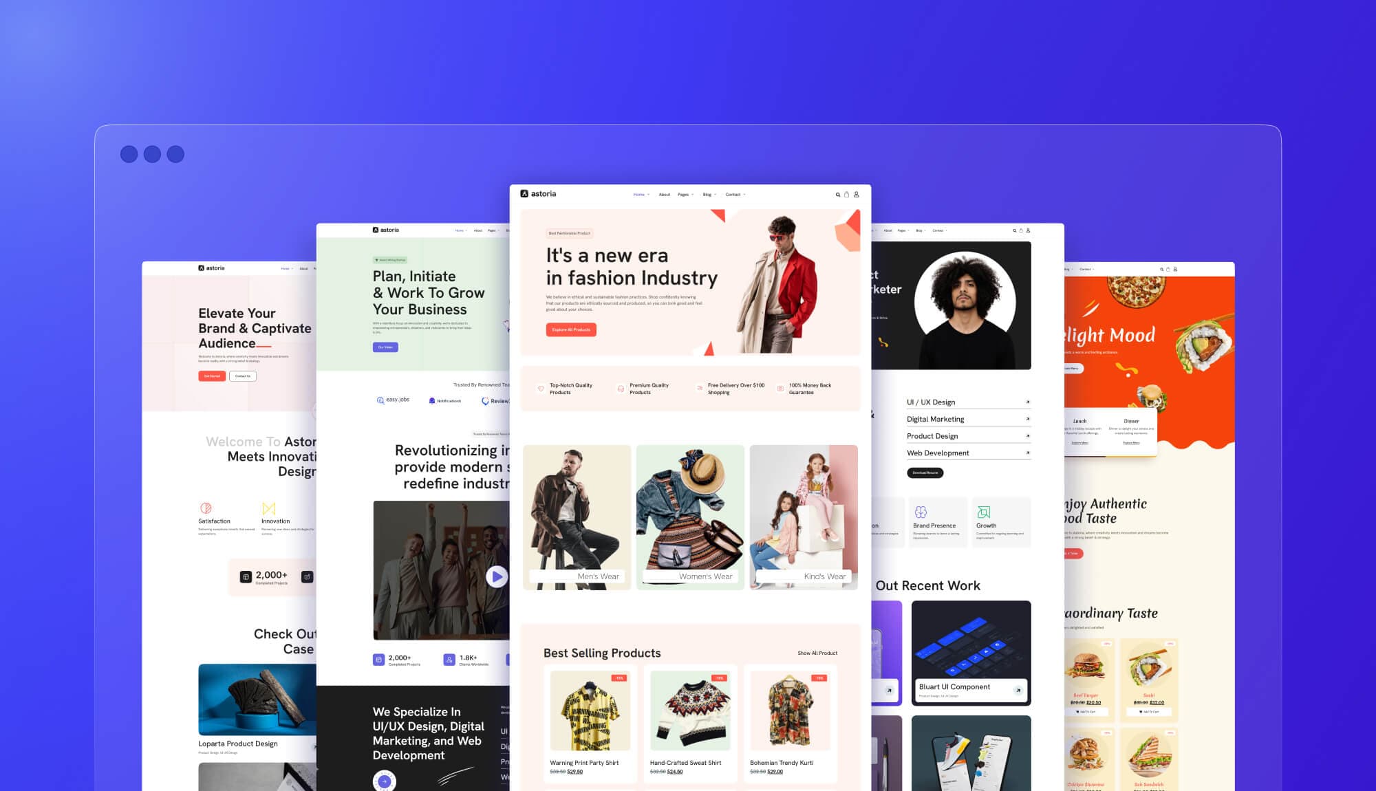 Astoria - Multipurpose Website Template for Elementor Banner