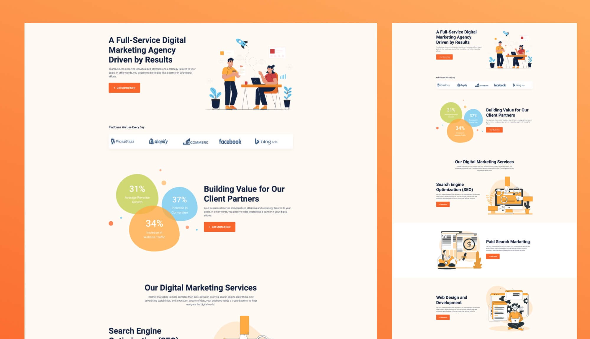 InfinityGrowth - Gutenberg Digital Marketing Agency Template Banner