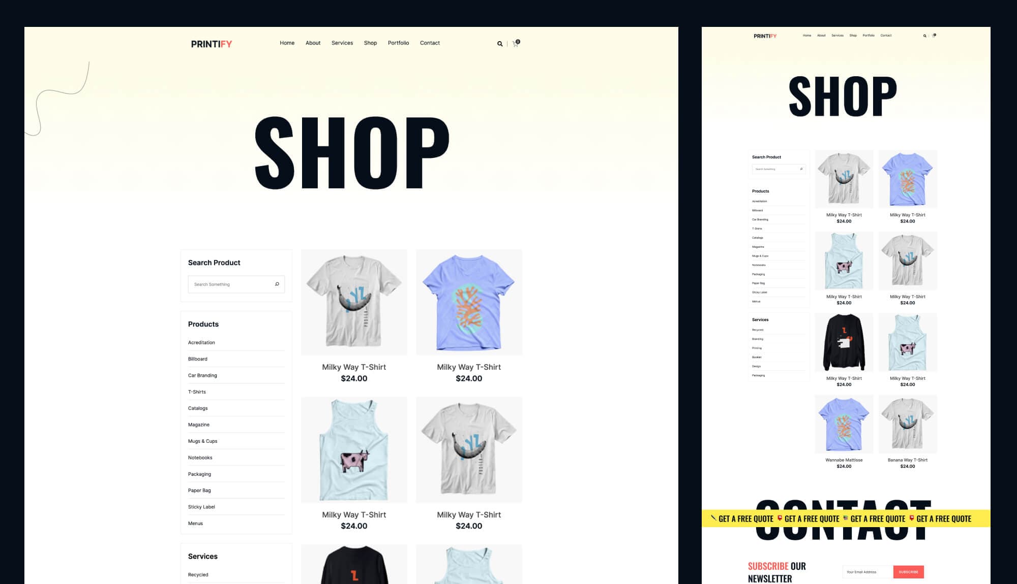 Printify Gutenberg Printing Website Template Shop Page Templately Printify Gutenberg Printing Website Template Shop Page Templately